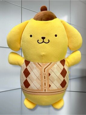 Sanrio Pompompurin Plush - Yellow with Brown Argyle Vest